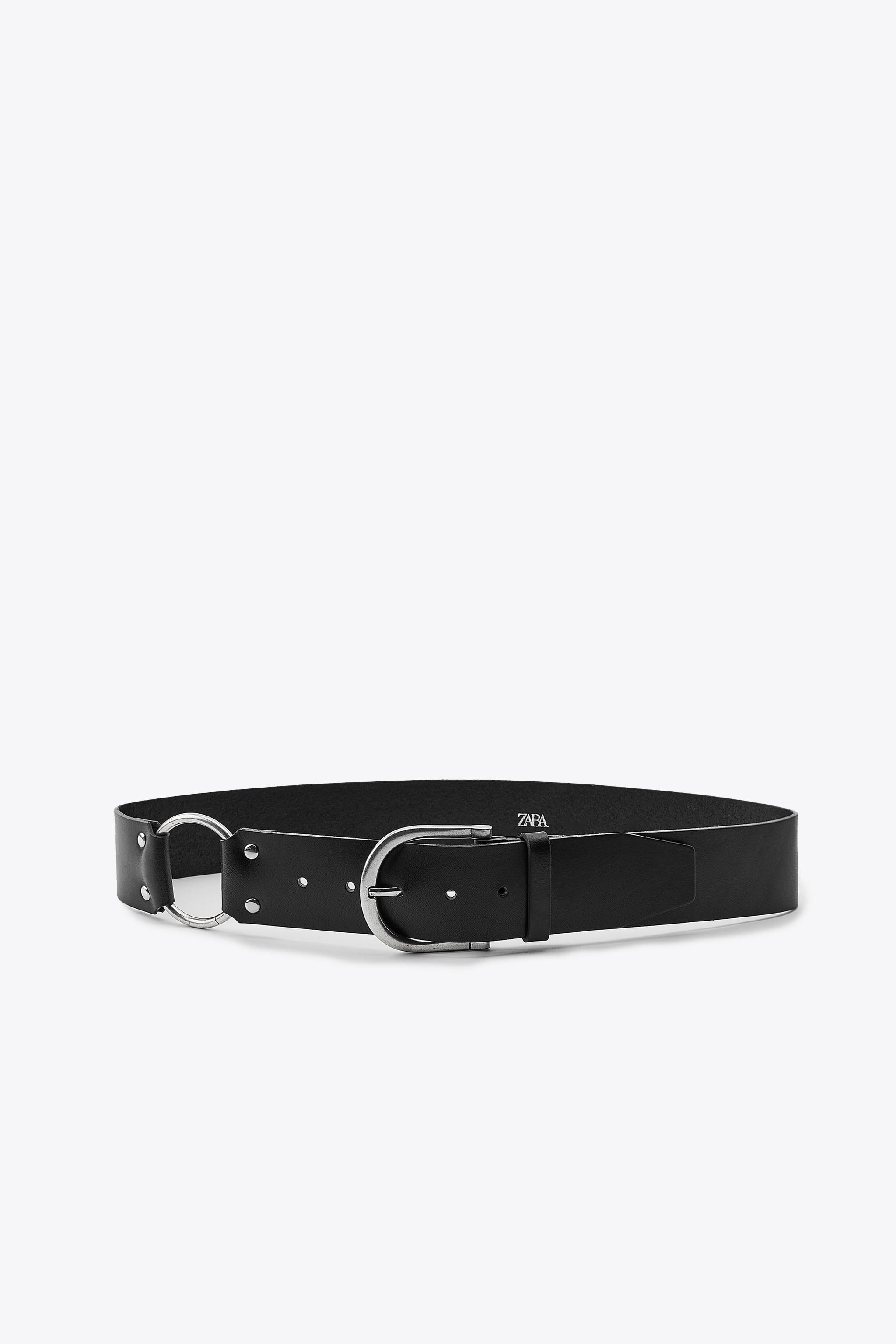 100% LEATHER RING BELT | Zara US