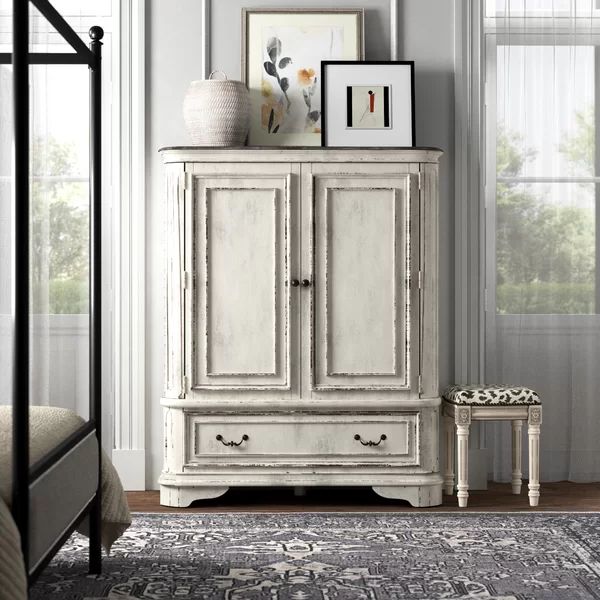 Hanley Solid + Manufactured Wood Armoire | Wayfair North America