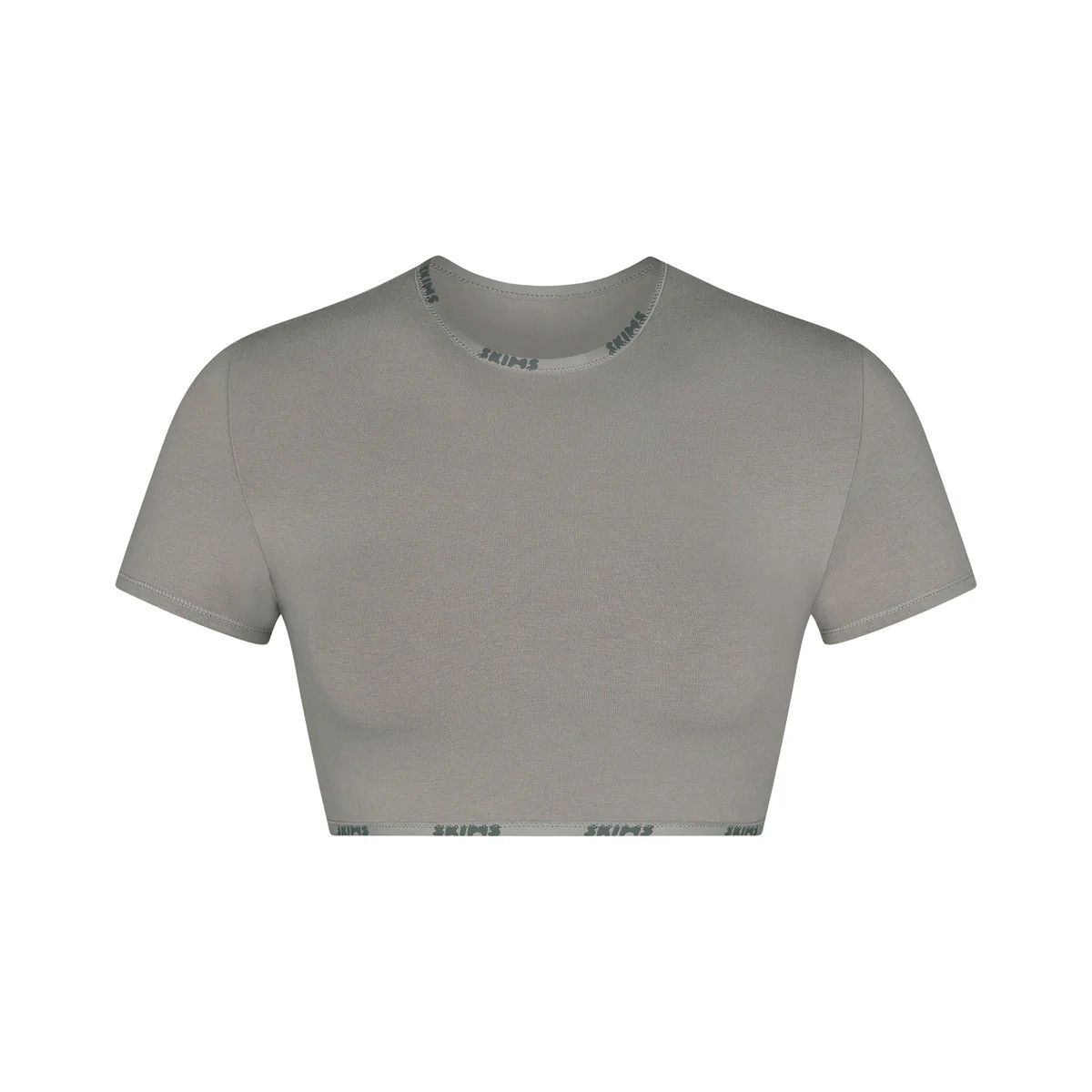 COTTON LOGO SUPER CROPPED T-SHIRT | SKIMS (US)