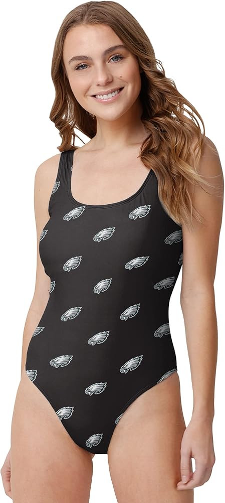 FOCO Women's NFL Team Logo Beach Day One Piece Bathing Swim Suit | Amazon (US)