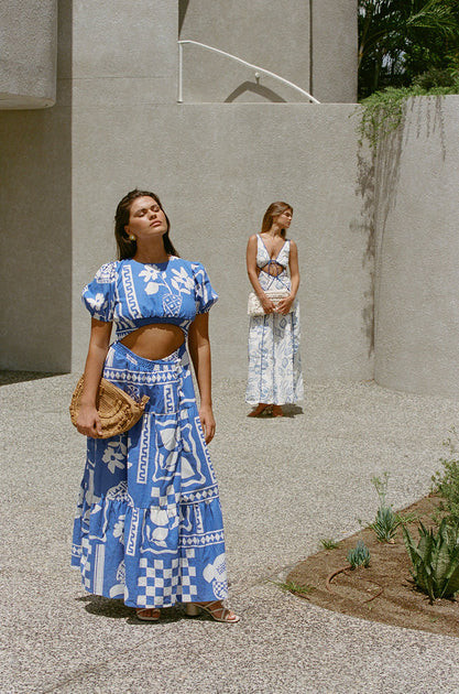 Laiken Maxi Dress - Lemoni Blue | SABO SKIRT (Global)