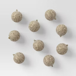 9ct Christmas Tinsel Ball Champagne - Wondershop™ | Target