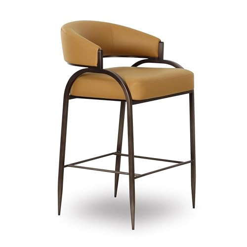 Tov Furniture Tatum Tan Vegan Leather Counter Stool | Amazon (US)