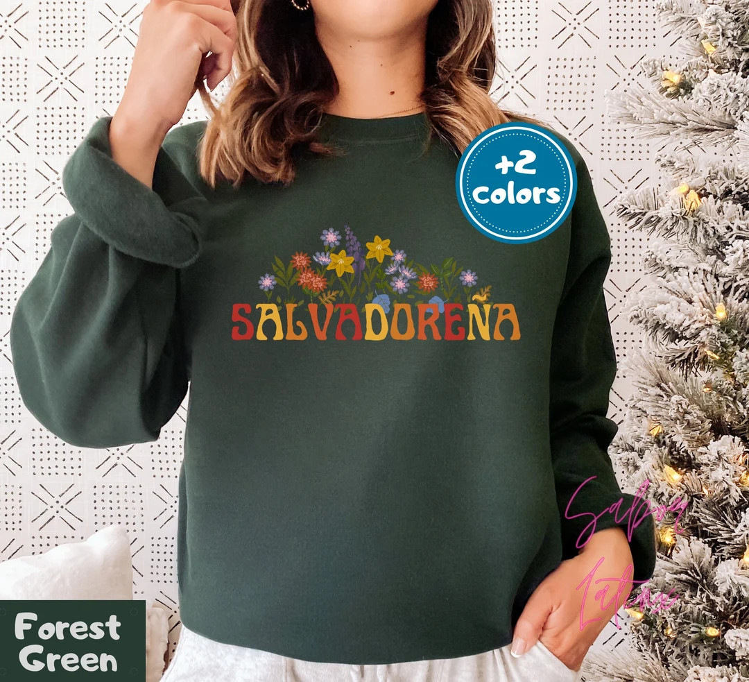 El Salvador Sweatshirt| Salvadorean Spanish Crewneck| Sueter Orgullo Salvadoreno| Regalo Cumplean... | Etsy (US)