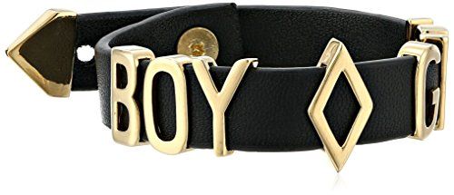 Boy Meets Girl x Roman Luxe Gold Tone Black Leather Slider Bead Bracelet | Amazon (US)