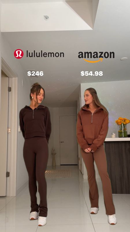 Lululemon vs. Amazon - such a major price difference! Are you willing to save or splurge? 💛 Love these cheaper options

#LTKsalealert #LTKstyletip #LTKfitness
