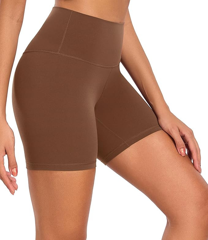 wirarpa Women's Buttery Soft Biker Shorts High Waisted Workout Running Yoga Spandex Shorts 6" | Amazon (US)