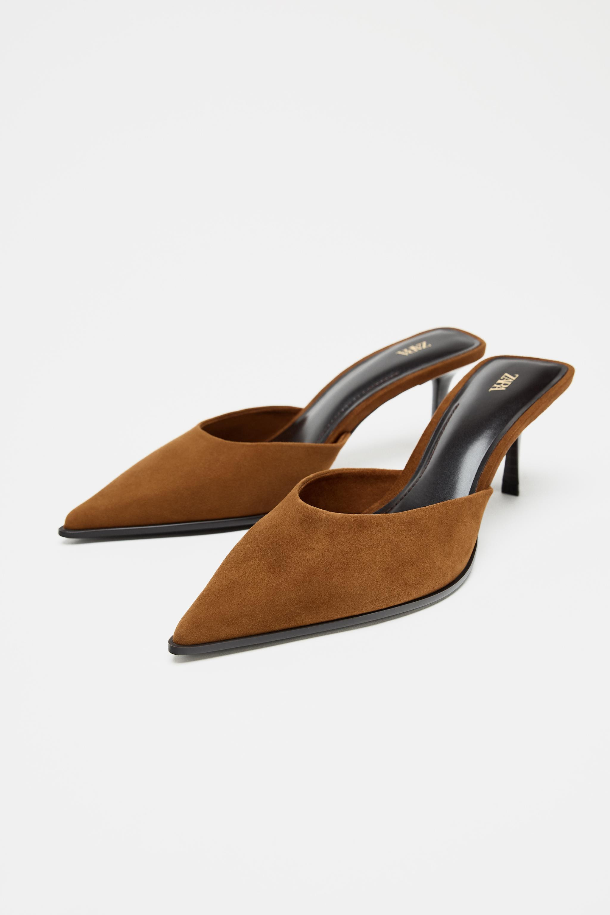 SLINGBACK SUEDE MULES | Zara UK