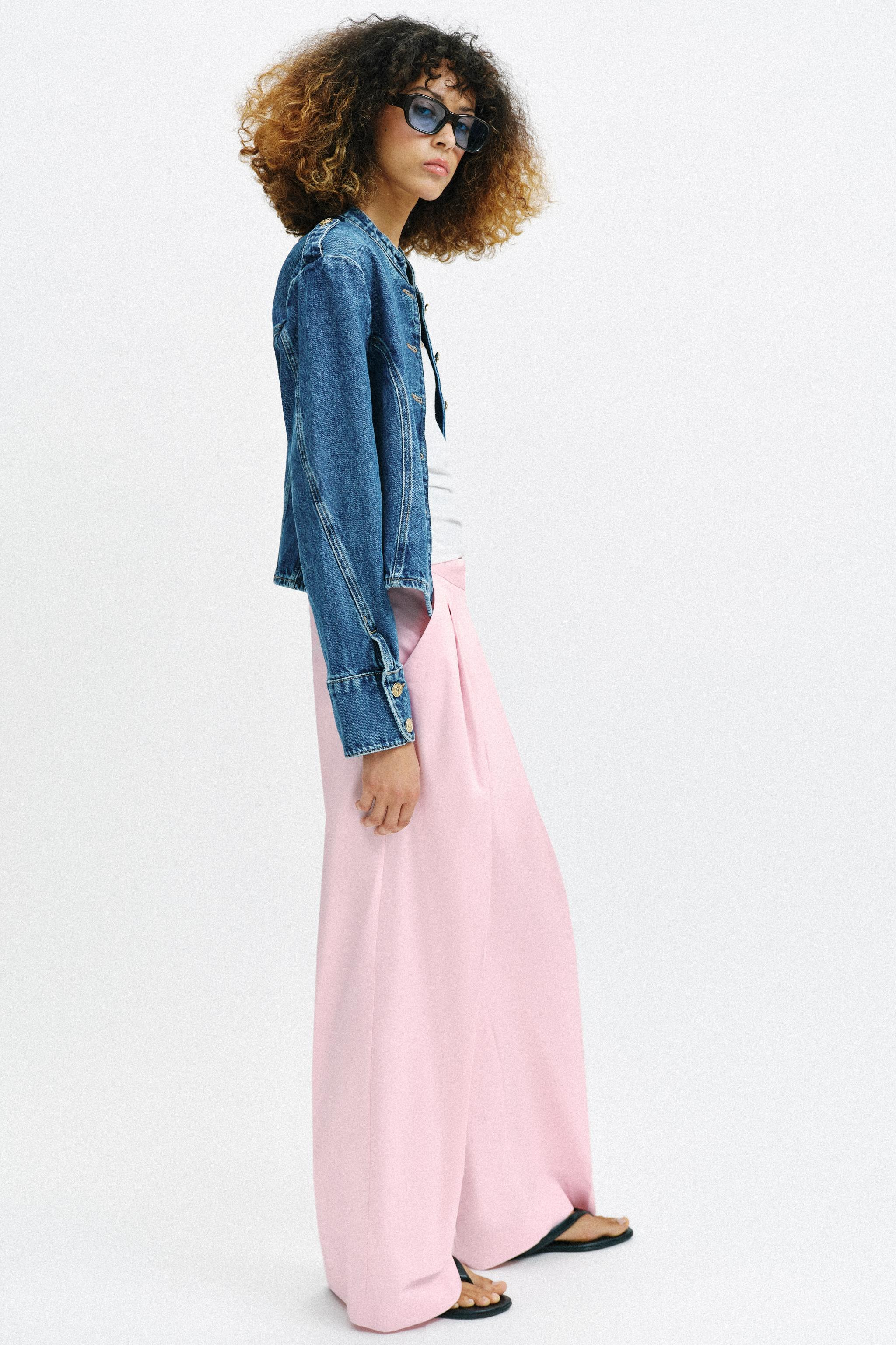 WIDE LEG PLEATED PANTS | Zara US