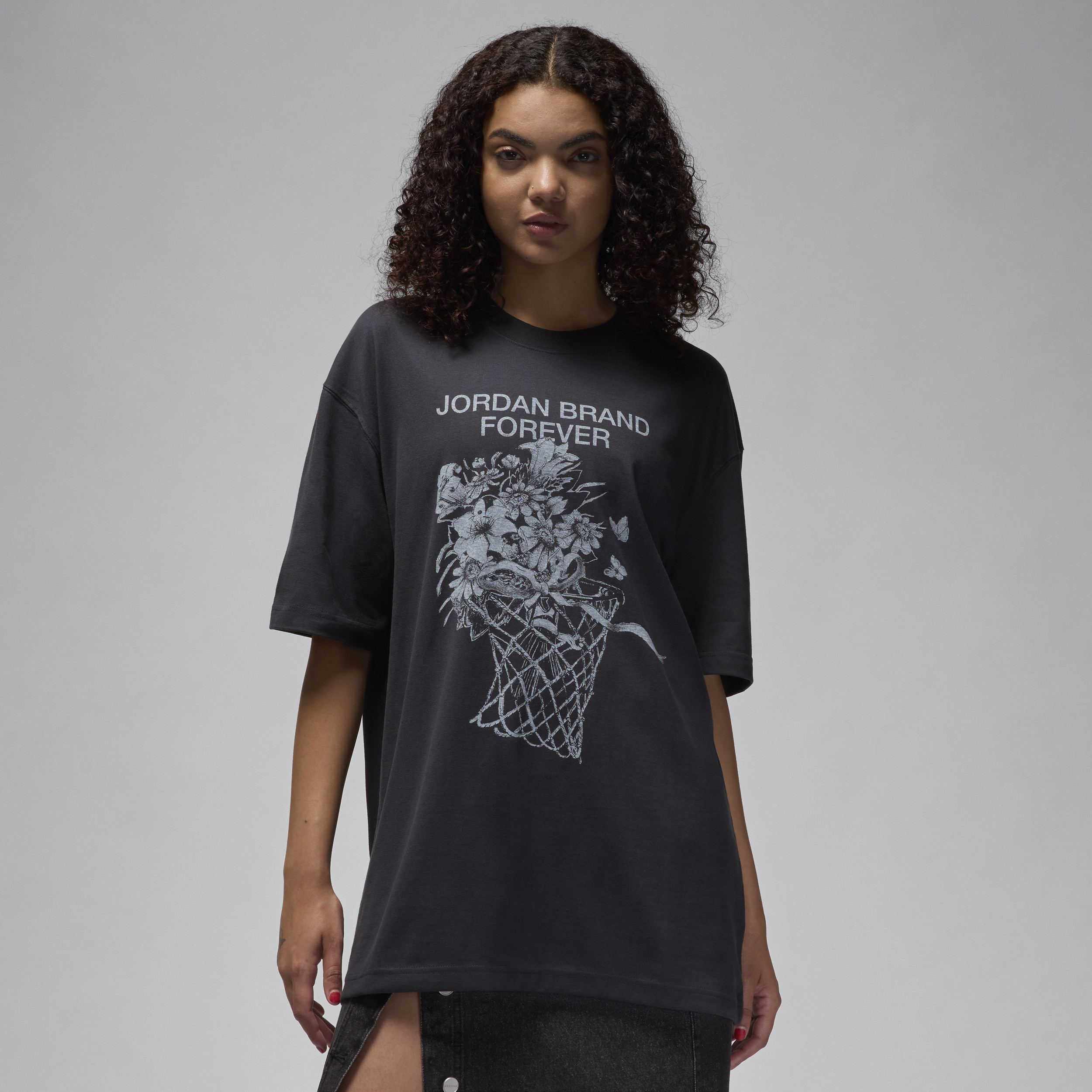 Women's Jordan Oversized Graphic T-Shirt in Black, Size: XS | FV7119-045 | Nike (US)