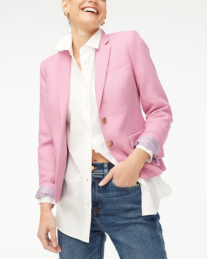 Herringbone wool-blend schoolboy blazer | J.Crew Factory