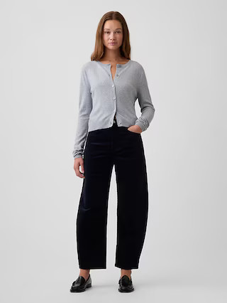 High Rise Barrel Corduroy Pants | Gap Factory