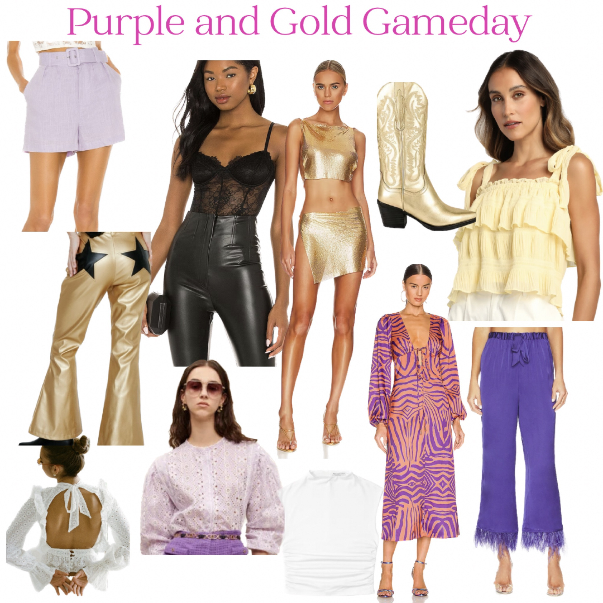 Gold and purple gameday looks! 

#LTKSale #LTKSeasonal #LTKstyletip