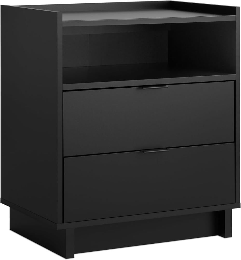 Prepac 2 Drawer Nightstand, Simple Black | Amazon (US)