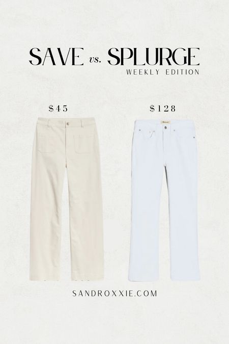 Save vs. splurge — white jeans 

xo, Sandroxxie by Sandra
www.sandroxxie.com | #sandroxxie

save or splurge, same vibe for less


#LTKstyletip #LTKSeasonal #LTKfindsunder50