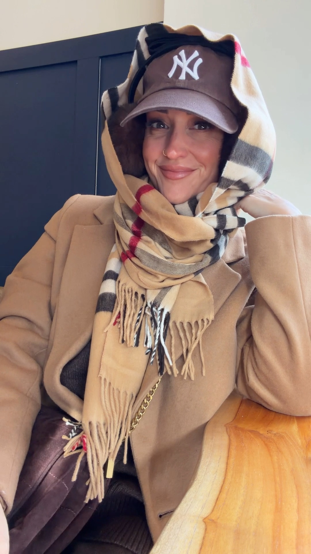 Scarf back and best wool coat size M, sweater set size S

#LTKvlog #LTKootd #LTKOver40