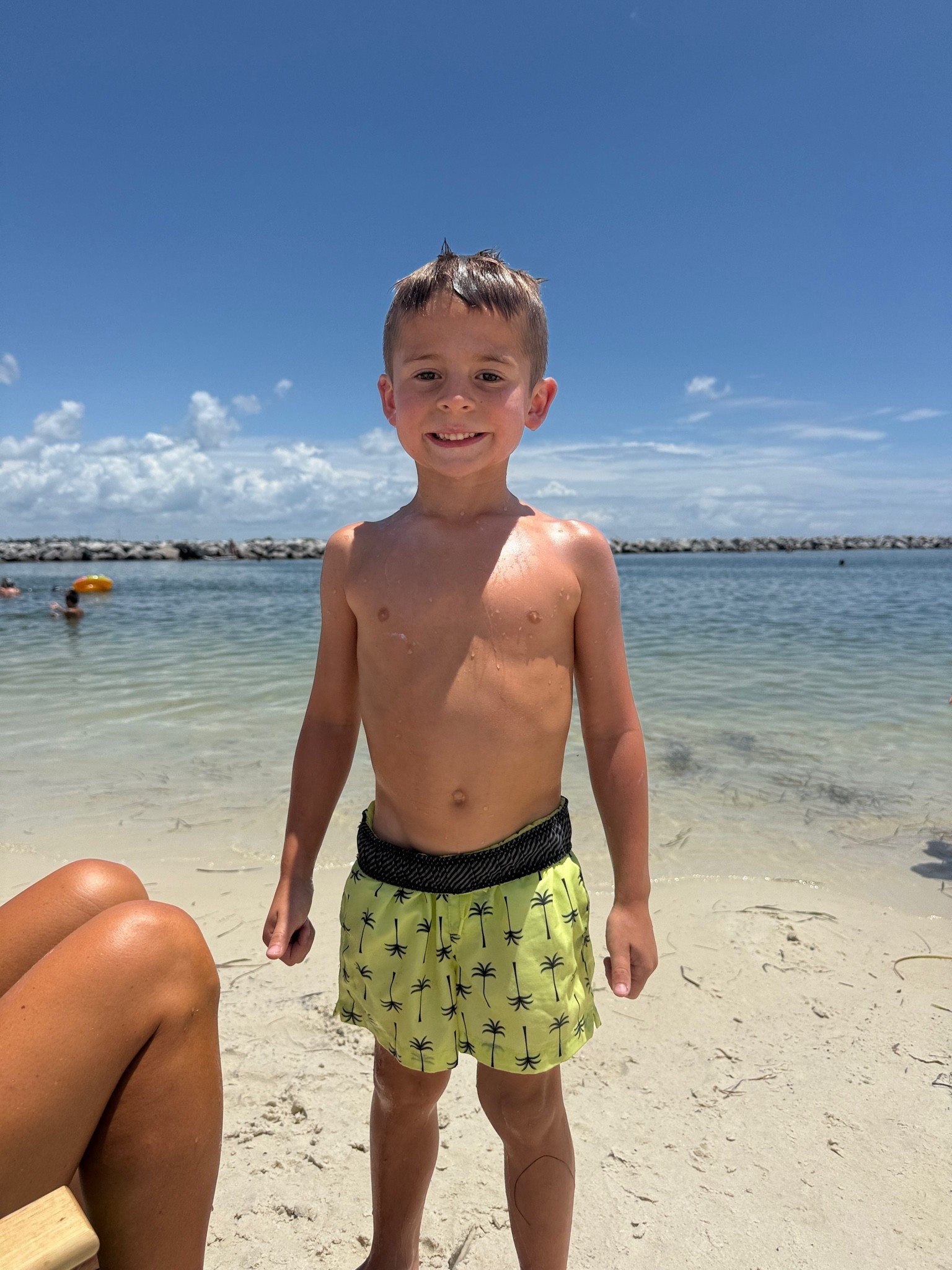 It’s always so hard to find swim trunks that fit his waist, but these were a win! 🌴☀️ I grabbed Dean an XS. They have a functional drawstring for a snug fit, he loves them, and the color makes him look so tan!

#LTKKids