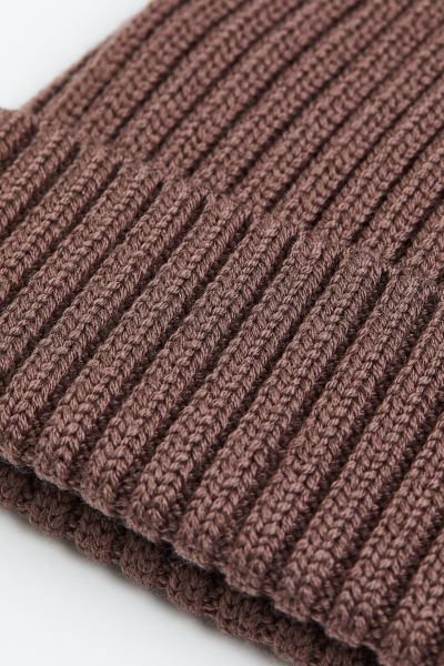 Rib-knit Wool Hat - Brown - Kids | H&M US | H&M (US + CA)