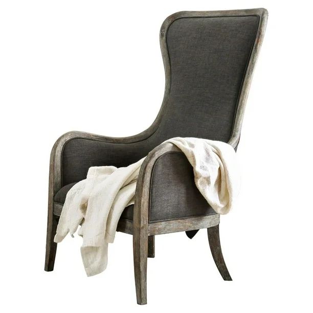 Furniture of America  Lysa Rustic Grey Wingback Accent Chair | Walmart (US)