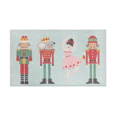 20"x34" Holiday Nutcrackers and Ballerina Scatter Rug Pink | Target