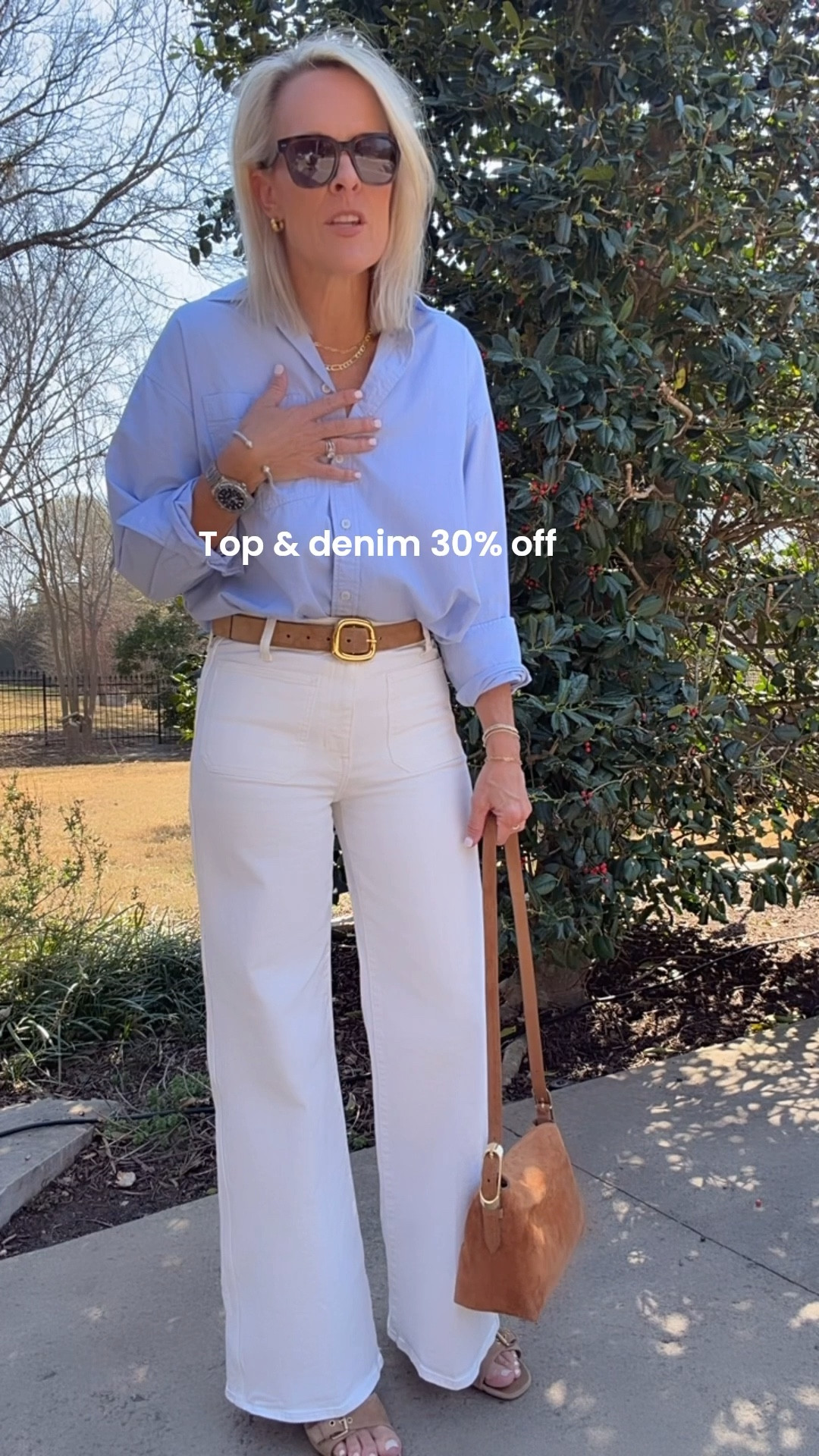Spring outfit I will wear on repeat. But also will mix and match with so many other things.

Both items 30% off. During the @jcrew ￼sale 

#LTKootd #LTKOver40 #LTKSaleAlert