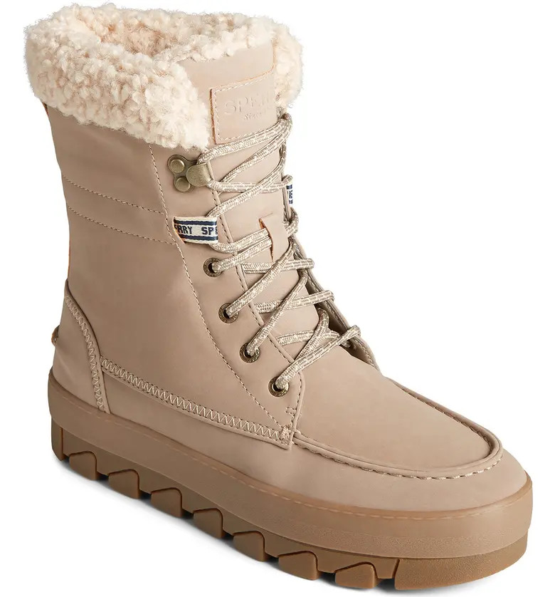 Juneau Faux Shearling Collar Lug Sole Boot | Nordstrom Rack