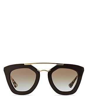 Prada Women's Brow Bar Cat Eye Sunglasses, 49mm | Bloomingdale's (US)
