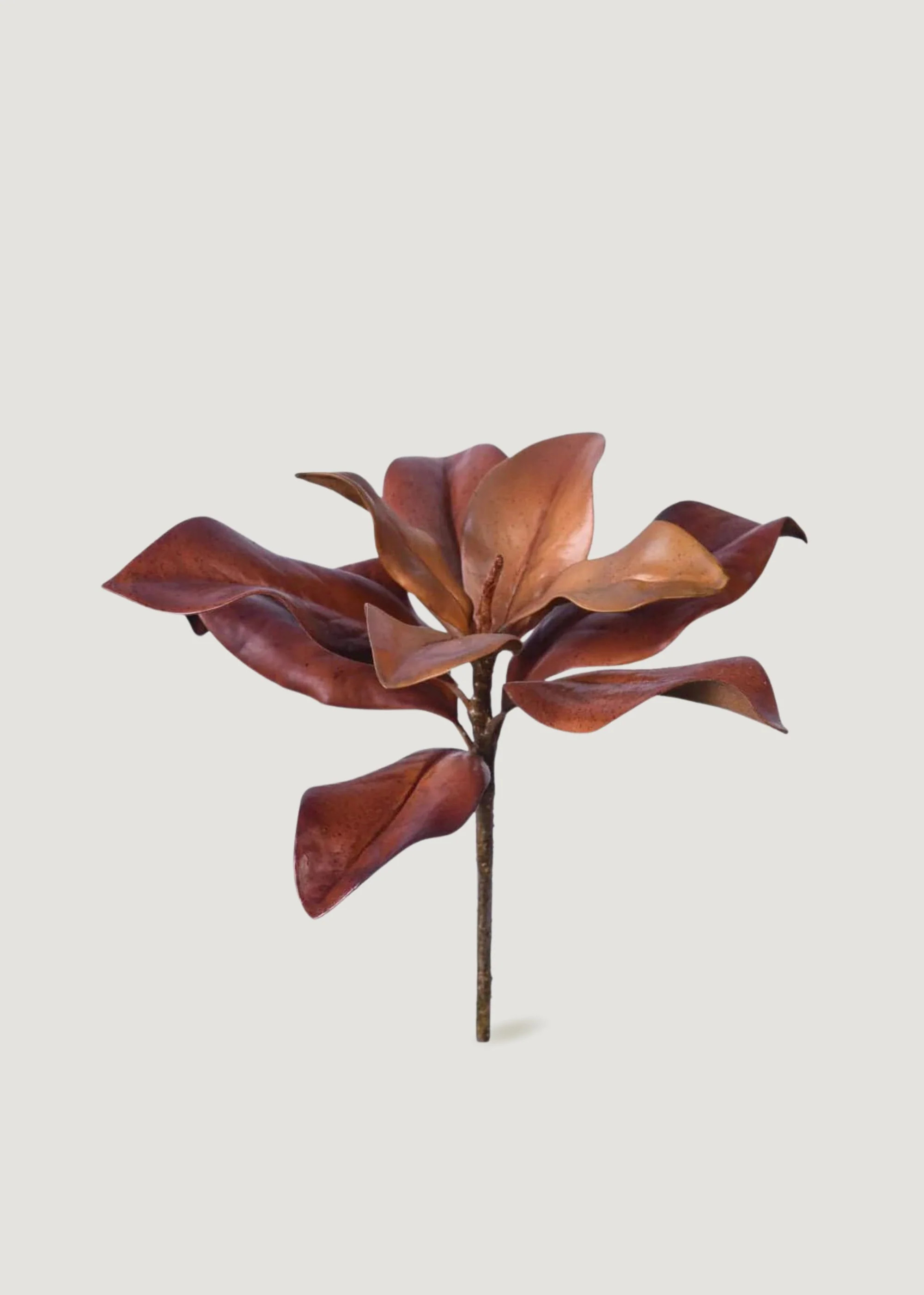 Fall Brown Natural Touch Faux Magnolia Leaf Pick - 12.5" | Afloral