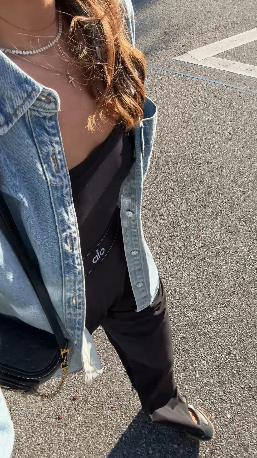 Casual outfit. Spring outfit. Winter outfit.  Mom outfit. What I wore to get a facial! Travel outfit. New soft target oversized denim shirt in XS. Alo suit up trouser pants in XXS - regular length 30” inseam. Adidas samba Jane run a smidge big but I didn’t size up - you can tighten the strap! 

#LTKTravel #LTKootd #LTKPetite