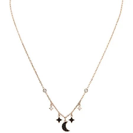 Swarovski Duo Rose Gold Plated Moon and Stars Necklaces | Walmart (US)