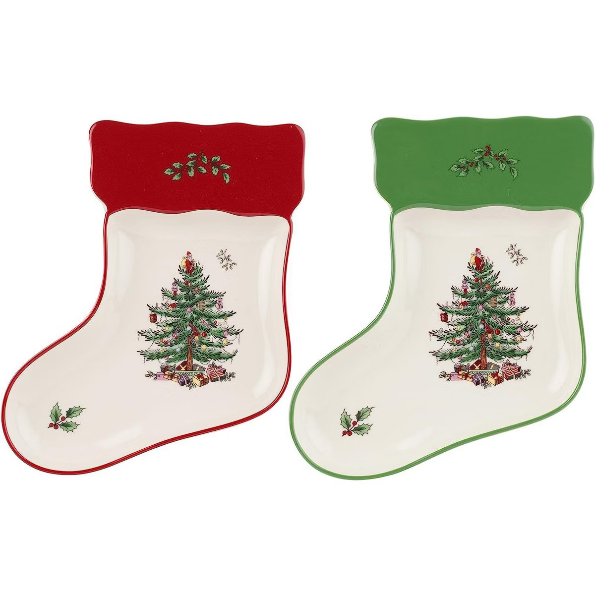 Spode Christmas Tree Stocking Dishes, Set of 2 | Target