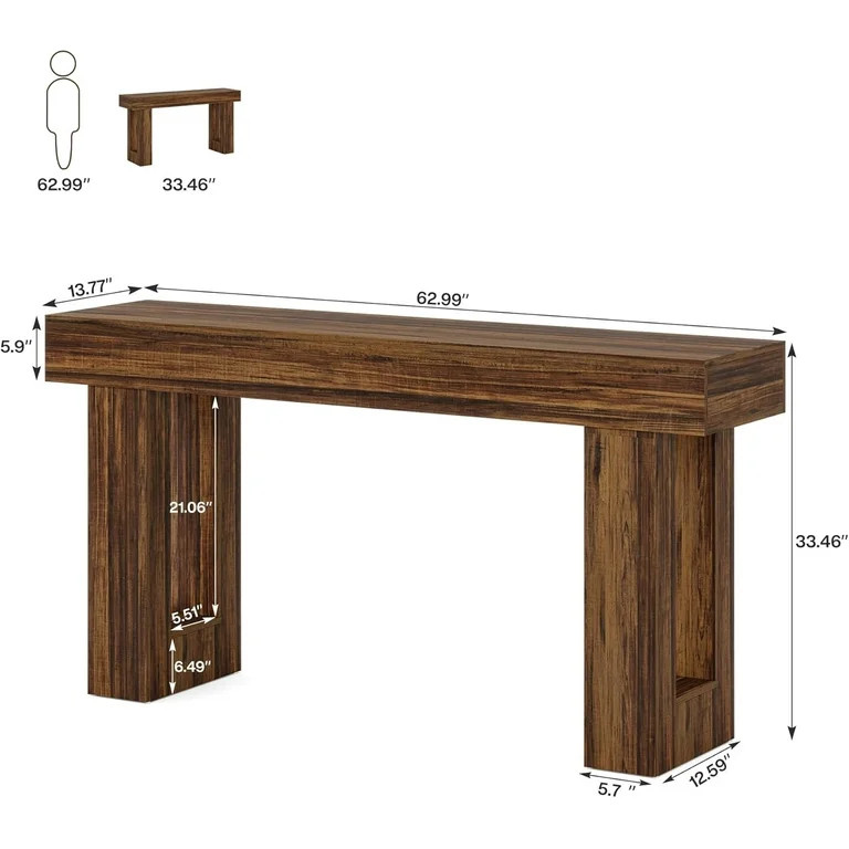 Tribesigns 63-Inch Long Console Table, Farmhouse Entryway Table for Entrance, Hallway, Living Roo... | Walmart (US)