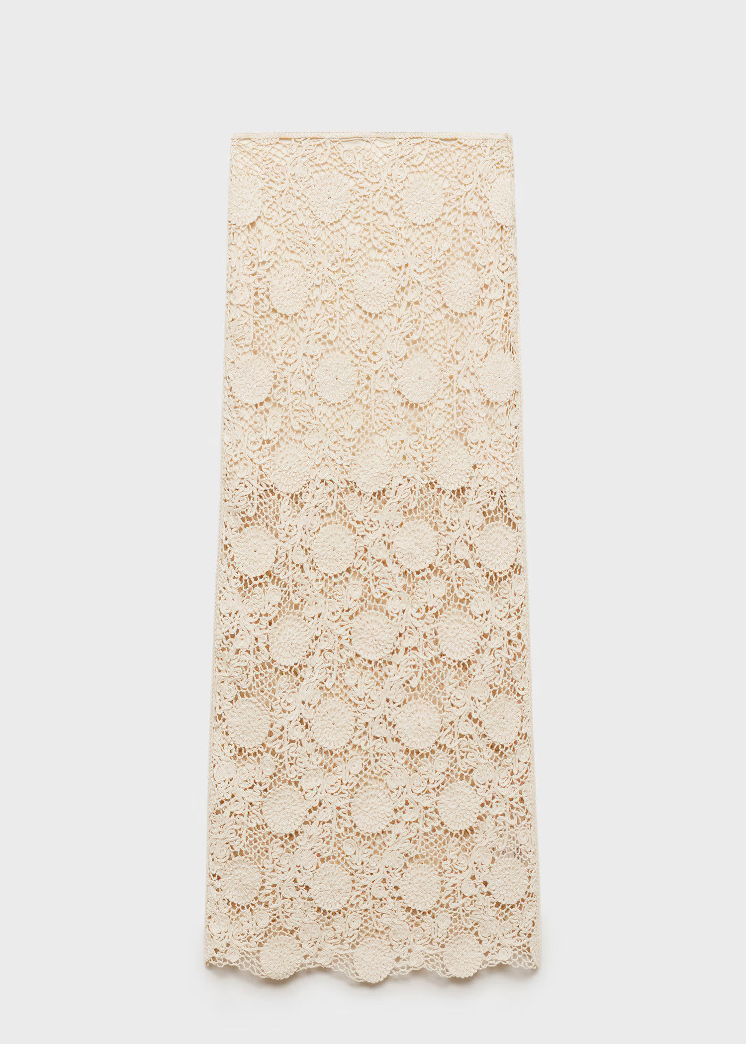 Long crochet floral skirt - Women | MANGO USA | Mango (US/MX/AU)