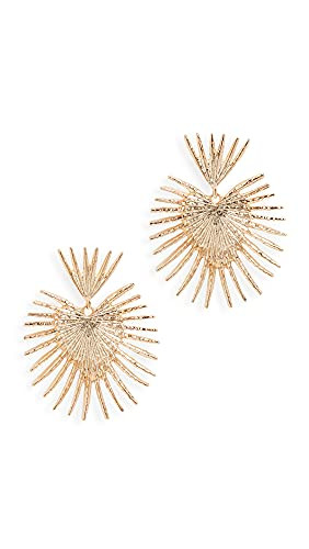 Kenneth Jay Lane Women's Gold Fan Drop Post or PIerced Earrings | Amazon (US)