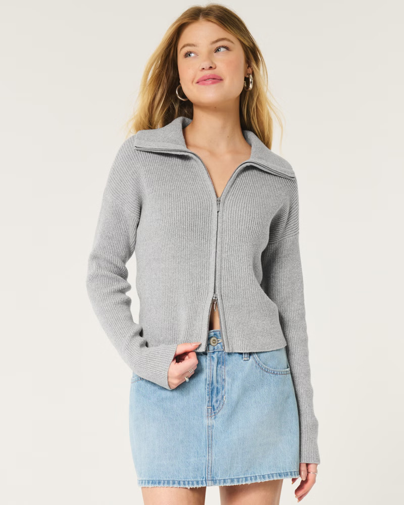 Easy Zip-Up Sweater | Hollister (US)