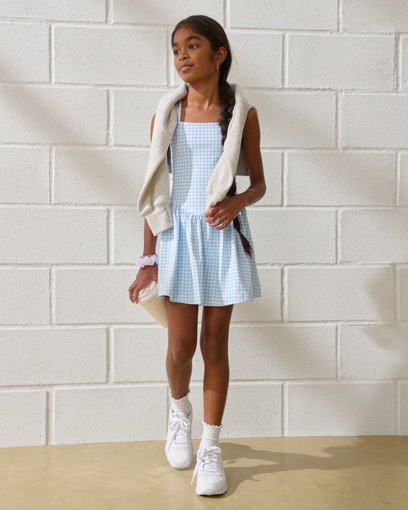girls ypb mixed fabric drop-waist mini dress | girls YPB by abercrombie kids | Abercrombie.com | Abercrombie & Fitch (US)