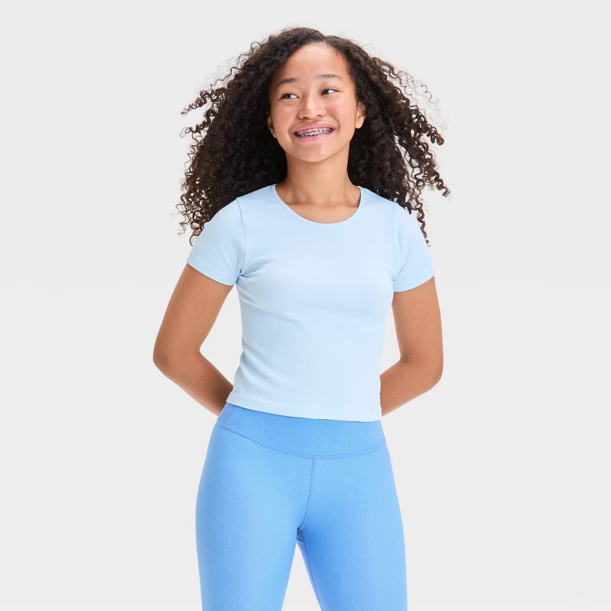 Girls' Seamless Crop T-Shirt - All In Motion™ | Target