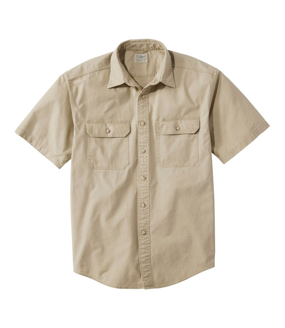 Men's Sunwashed Canvas Shirt, Traditional Fit Short-Sleeve | L.L. Bean
