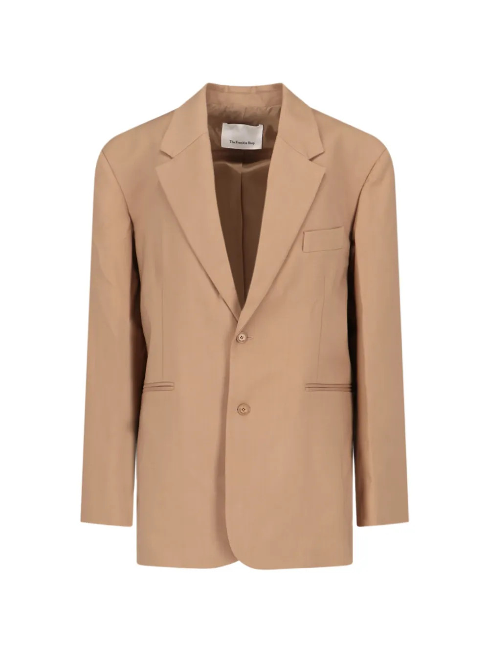 The Frankie Shop Crosby Wrap Blazer | Neutrals | FARFETCH | Farfetch Global