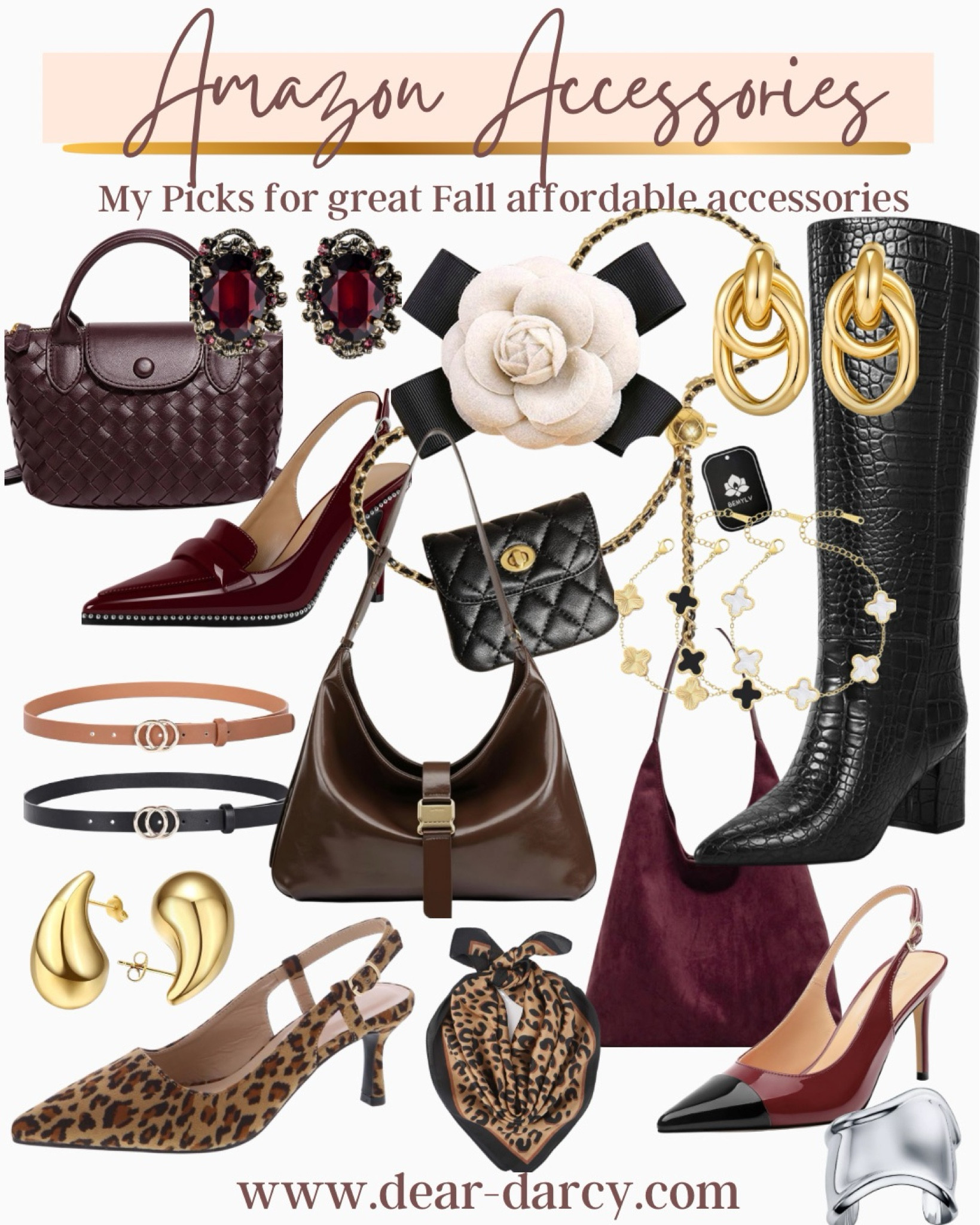 Affordable Fall Amazon accessories that are so good to finish off your outfits.

Boots, bags, heels, jewelry, belts leopard scarf 

I have some of these items and love the quality and the beauty way they finish off my fall looks:)

#LTKStyleTip #LTKSaleAlert #LTKGiftGuide