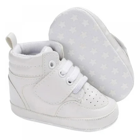 Summark Baby Boys High-Top Ankle Sneakers Infant Slippers Anti-Slip Soft Sole Toddlers First Walkers | Walmart (US)