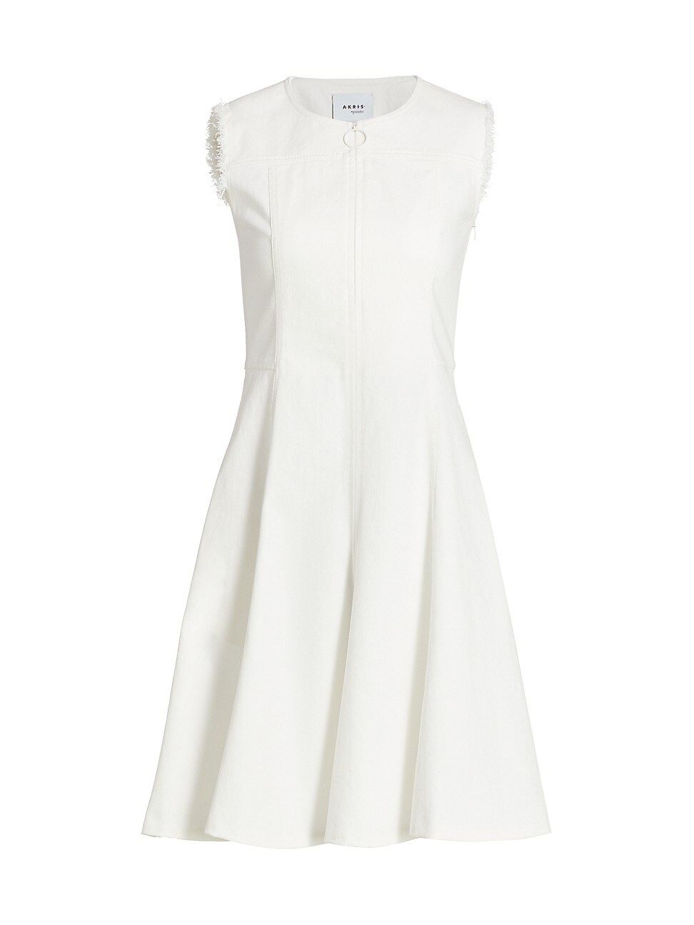 Akris punto Women's Sleeveless Denim A-Line Dress - Cream - Size 14 | Saks Fifth Avenue