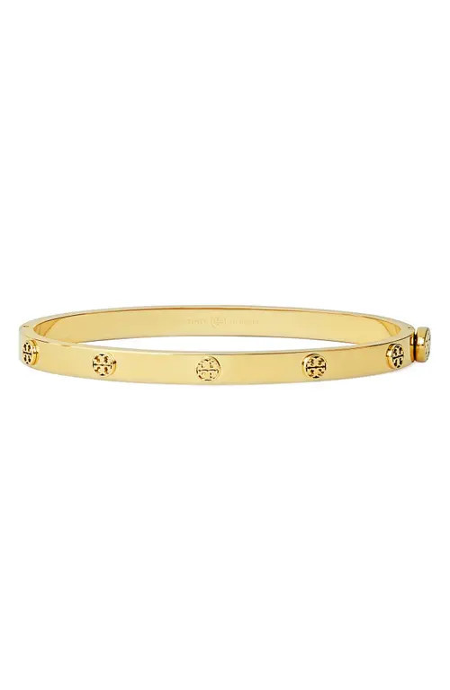 Tory Burch Thin Icon Hinge Bracelet in Gold at Nordstrom, Size Medium | Nordstrom