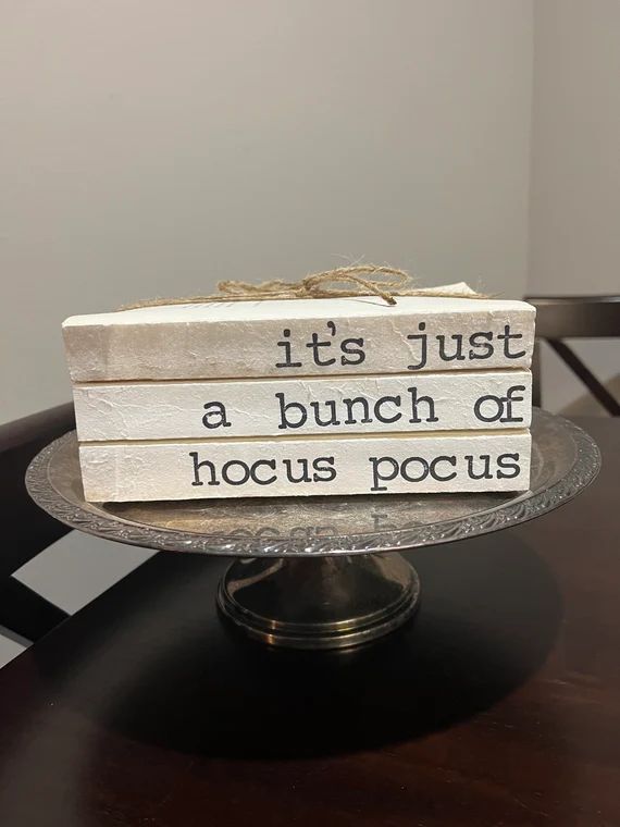 Its Just a Bunch of Hocus Pocus Book Stack // Farmhouse Book - Etsy | Etsy (US)