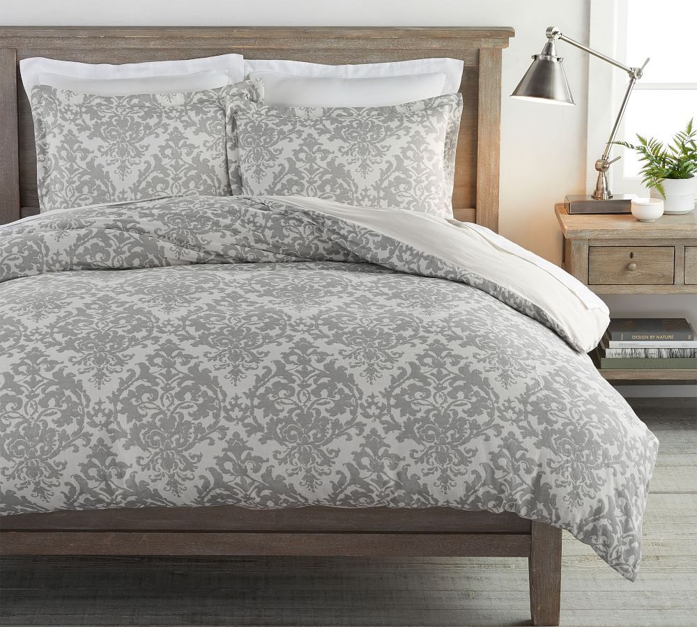 Jacquard Medallion Cotton/Linen Duvet Cover | Pottery Barn (US)