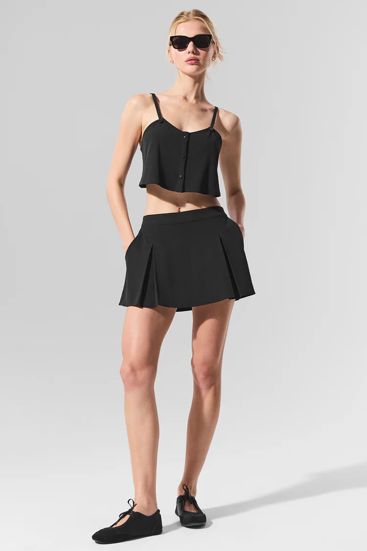 Dreamscape Tennis Skirt - Black | Alo Yoga (US)