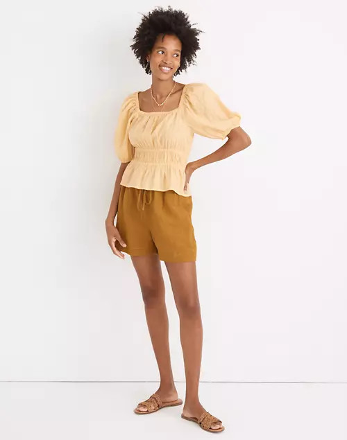 Smocked-Waist Crop Top | Madewell