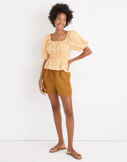 Smocked-Waist Crop Top | Madewell