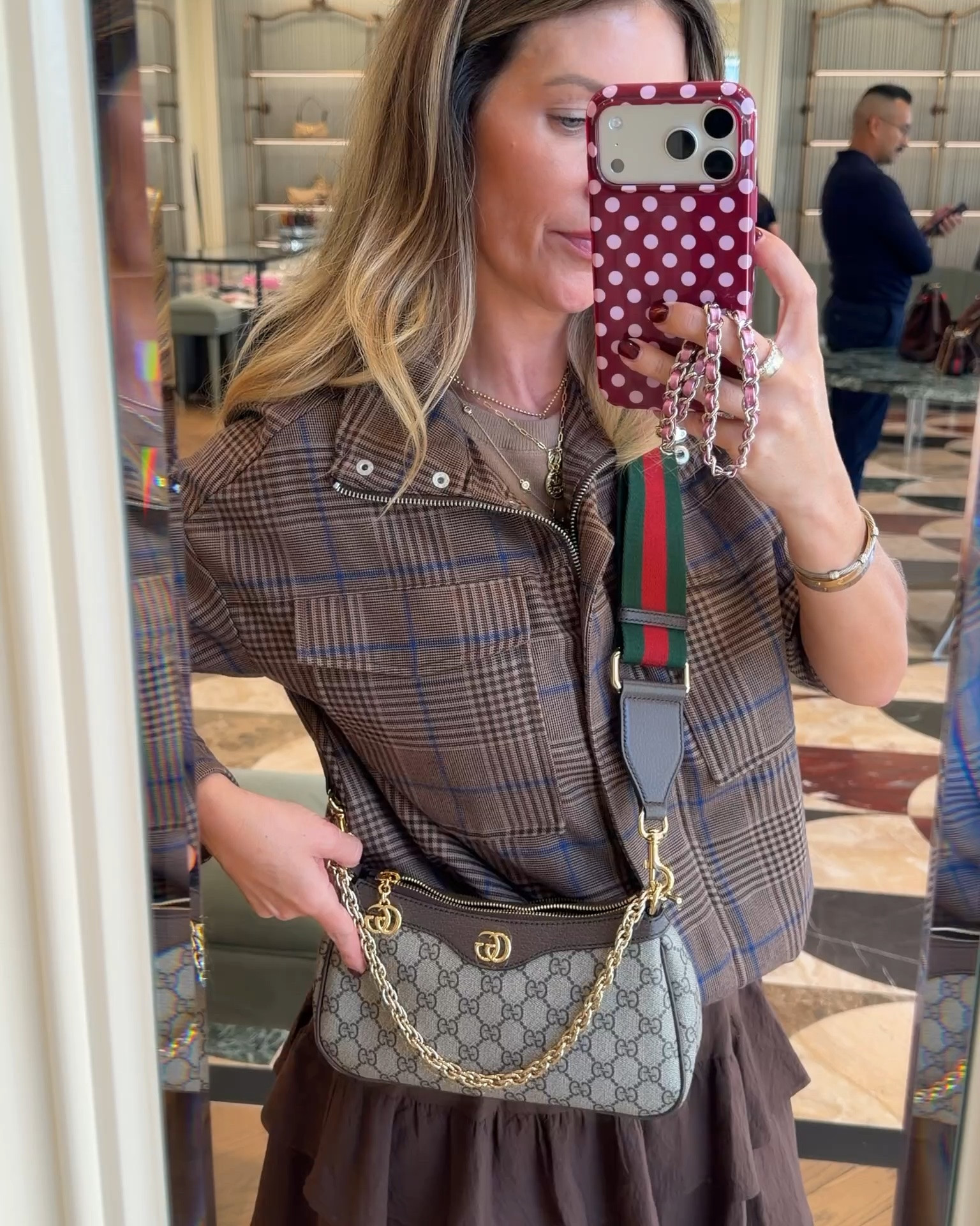 Cutest little versatile fall designer bag at a great price point for designer. You can take the strap off and carry it as a night bag as well. ￼