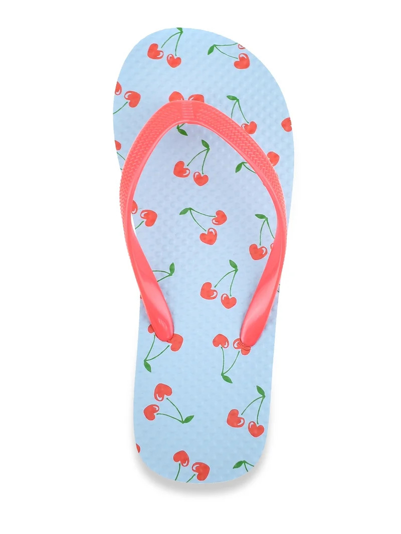 Wonder Nation Girls Printed Flip Flop Sandals | Walmart (US)
